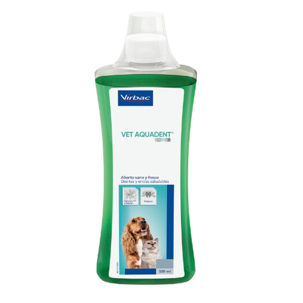 Virbac Vet Aquadent - Solution orale pour les chiens et les chats, contre la mauvaise haleine