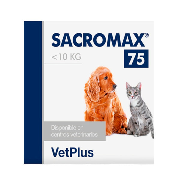 Vetplus Sacromax 75 Tratamiento para Problemas Hepáticos en Perros y Gatos -10kg