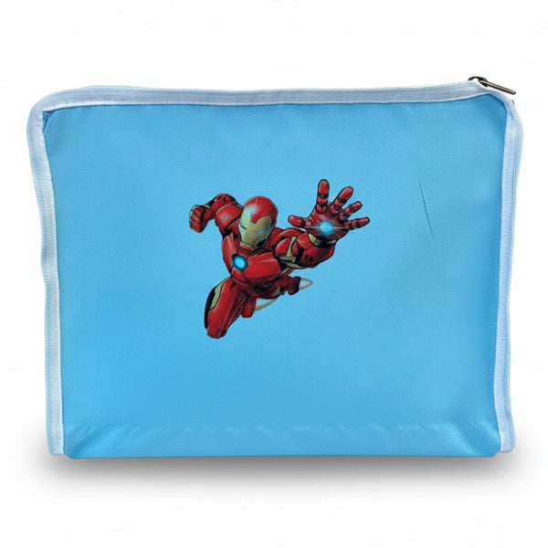 Funda para jaula C2 con diseño Iron Man Marvel – Tela lavable con cremallera y asa, protección contra luz y frío para jaulas medianas