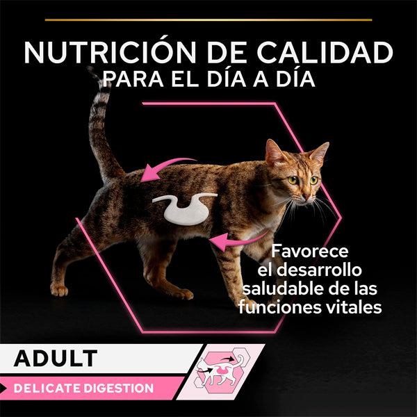 Proplan Purina Delicate: Deliciosa Comida Húmeda para Gatos con Pavo y Pescado - 10 Sobres de 85g