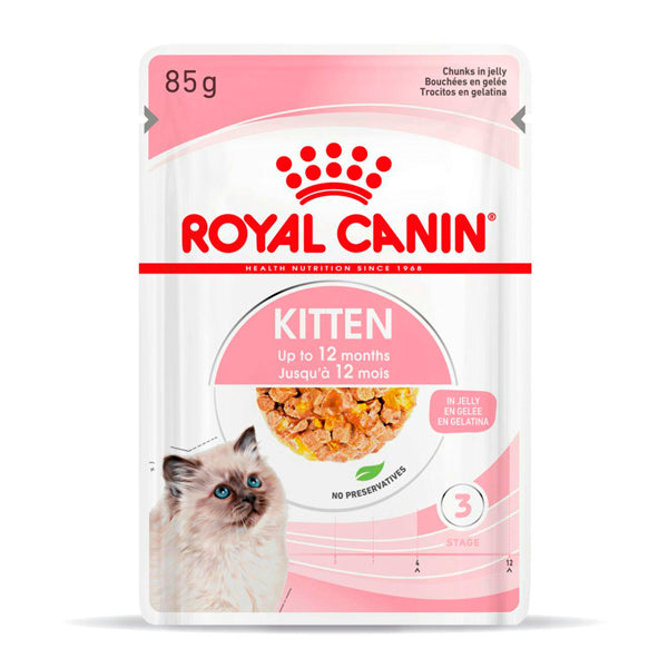 Kitten Royal Canin: nourriture de glatin humide pour chatons, pack d'enveloppe 125gr