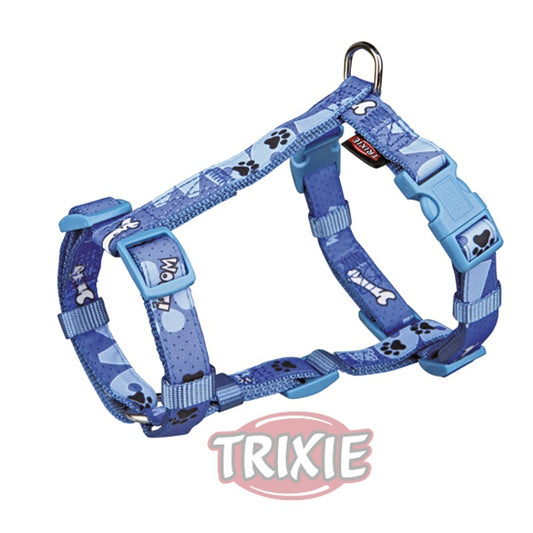 Trixie Arnés Mod.Art Woof, S-M, 40-65cm/20cm, Azul - Tujilguero