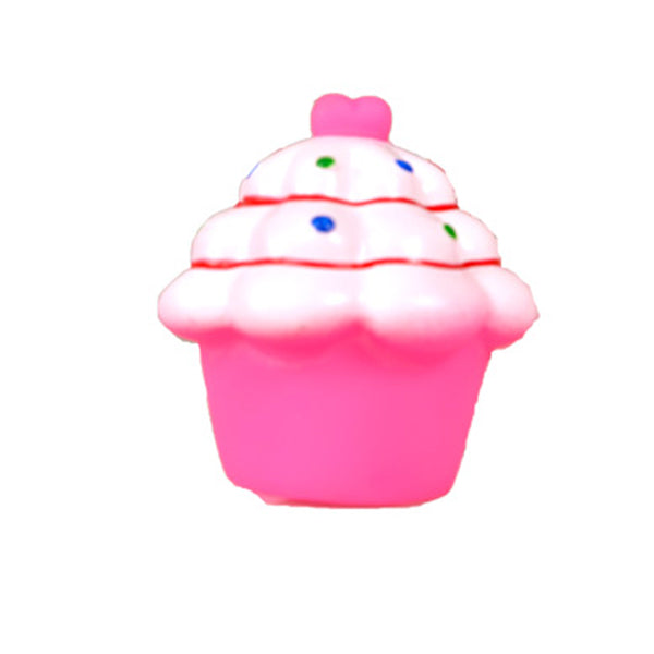 Vadigran Jouet en Vinyle Couineur Cupcake Rose 8cm