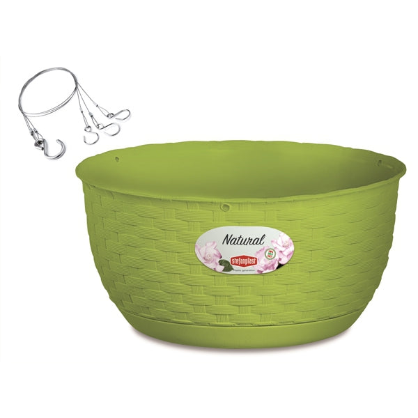 Cuenco Natural para Colgar D.30x14,5cm Verde